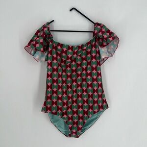 La DoubleJ Scarlett Lycra One Piece Swimsuit In Mezzaluna Pink